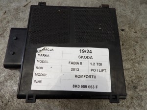 Skoda Fabia II lift moduł komfortu 8K0959663F 120007070